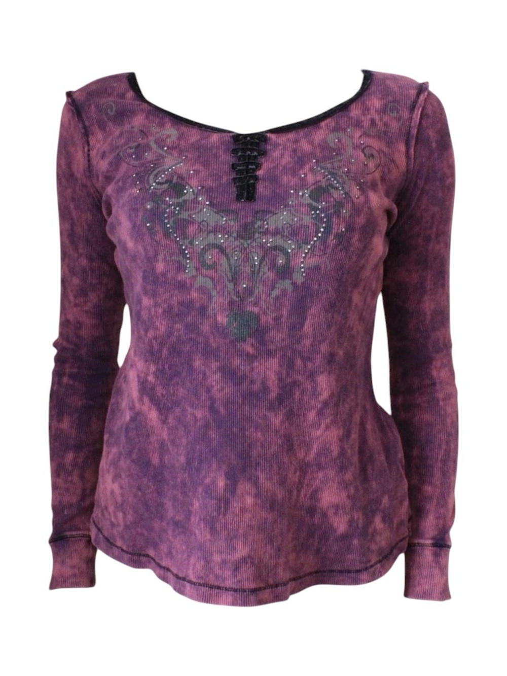 Y2k grunge whimsigoth stretchy ribbed long sleeve top